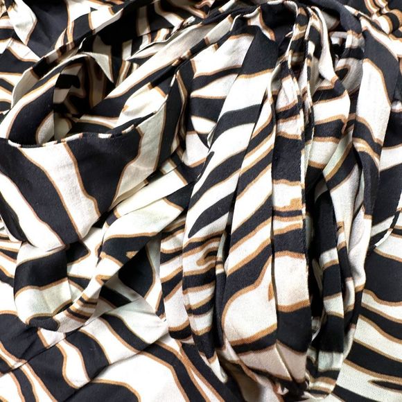 Chloe Kristyn Lavendula Black Zebra Print Blouse - Size Large - Picture 4 of 8